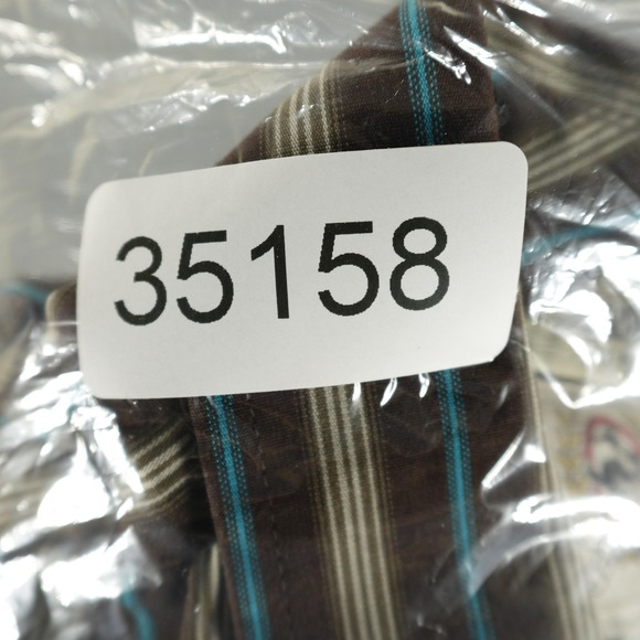 Cinch Shirt Mens Large Brown Blue Striped Western Button Front Cotton Casual - Picture 8 of 8